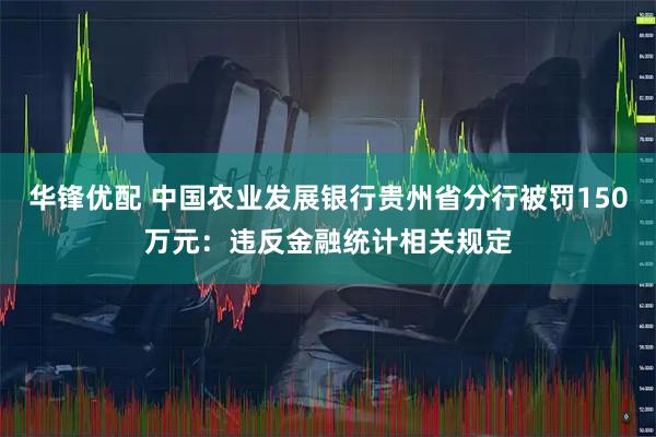 华锋优配 中国农业发展银行贵州省分行被罚150万元：违反金融统计相关规定