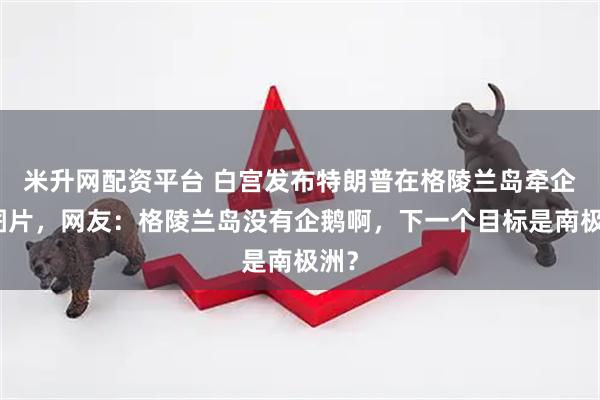 米升网配资平台 白宫发布特朗普在格陵兰岛牵企鹅图片，网友：格陵兰岛没有企鹅啊，下一个目标是南极洲？