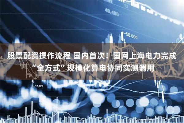 股票配资操作流程 国内首次！国网上海电力完成“全方式”规模化算电协同实测调用