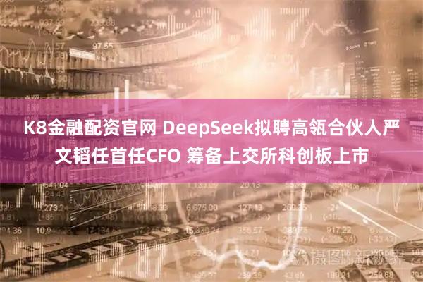 K8金融配资官网 DeepSeek拟聘高瓴合伙人严文韬任首任CFO 筹备上交所科创板上市